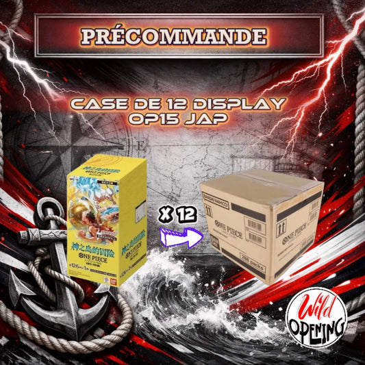 (PRÉCOMMANDE) One Piece OP-15 « Aventure sur l'île des dieux » CASE de 12 displays (Édition japonaise)