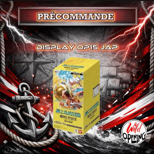 Display One Piece OP-15 « Aventure sur l'île des dieux » (Édition japonaise)